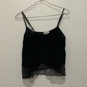 Black lace camisole